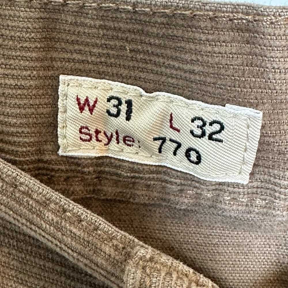 J. Crew Khaki Oak Brown Straight Keg Relaxed Corduroy Pants,31W/32L